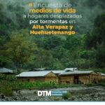 Encuesta de medios de vida a hogares desplazados por tormentas en Alta Verapaz y Huehuetenango